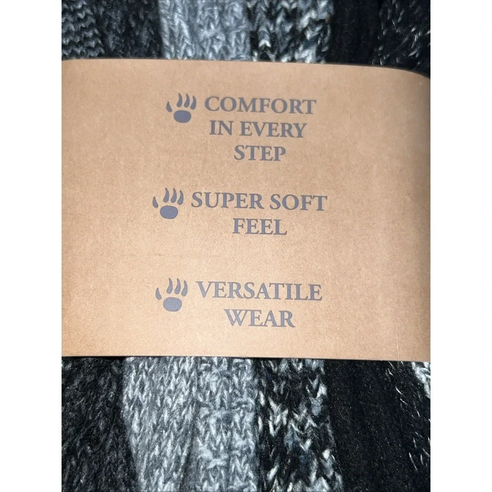 Bearpaw‎ 6 Pairs Women's Size 4-10 Boot Socks Black Polyester Multi Color Soft